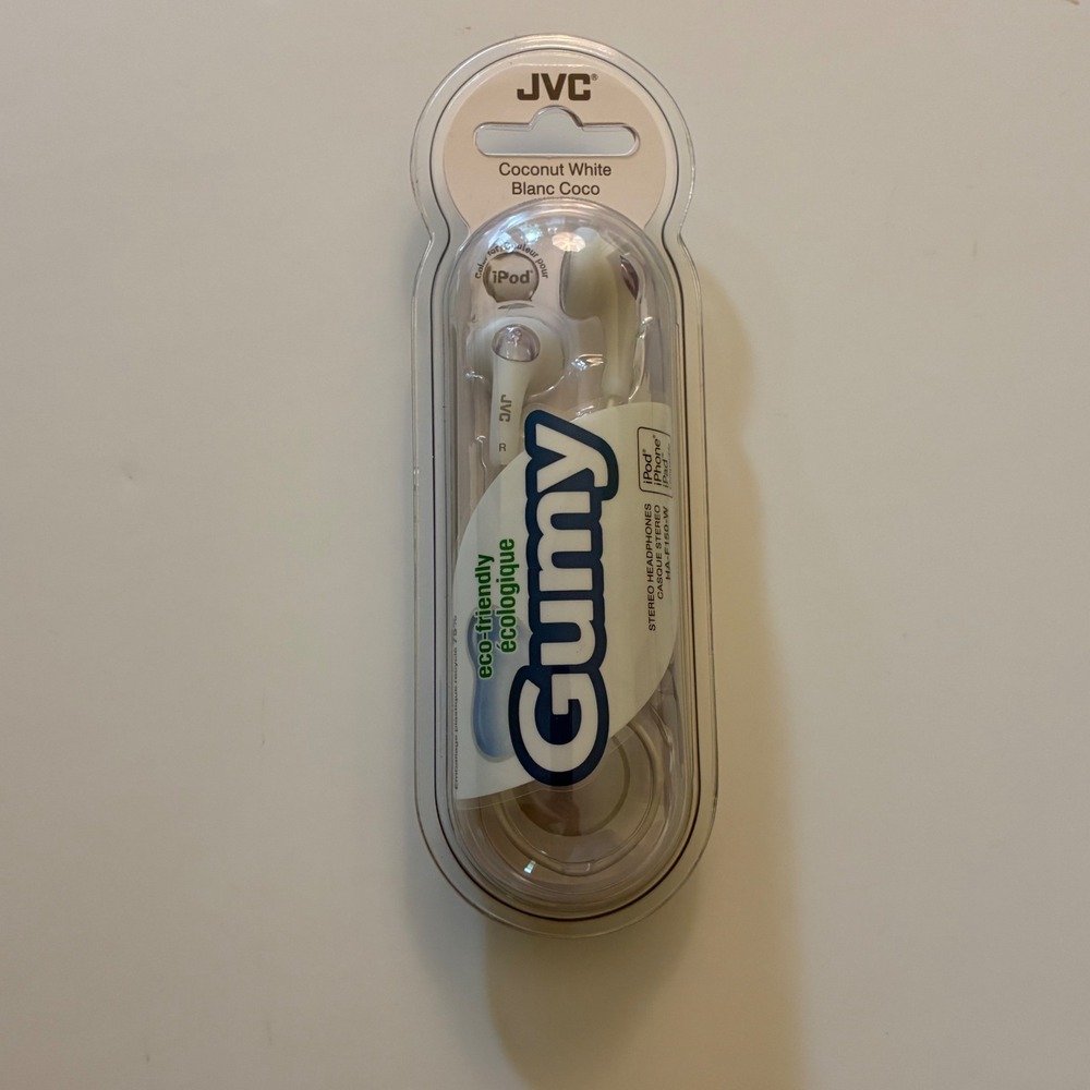JVC Gumy Wired Earbuds Coconut White In-Ear Headphones HA-F150-W New Sealed